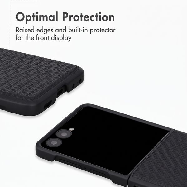 Accezz Grid Back Cover Samsung Galaxy Z Flip 8 - Black