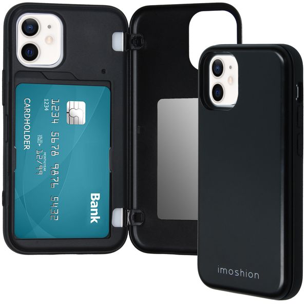imoshion Backcover met pashouder iPhone 12 Mini - Zwart