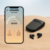 Urbanista Phoenix Solar - Draadloze oordopjes - Bluetooth draadloze oortjes - Met ANC noise cancelling functie - Midnight Black