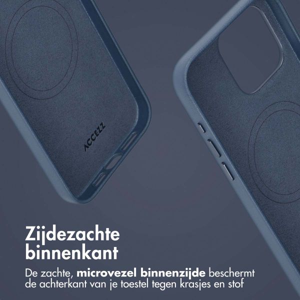 Accezz Leather Bookcase 2-in-1 met MagSafe Apple iPhone 15 Pro Max - Nightfall Blue