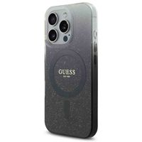 Guess MagSafe IML Glitter Gradient Case Apple iPhone 16 Pro - Zwart