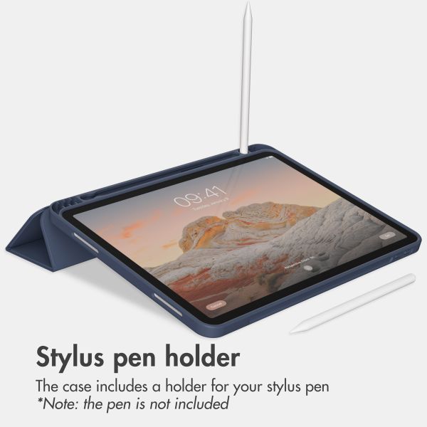 Accezz Smart Silicone Book Case Apple iPad Air 11 inch (2026) M4 / (2025) M3 / (2024) M2 / Air 5 (2022) / Air 4 (2020) - Dark Blue