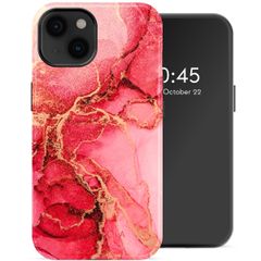 Selencia Vivid Tough Backcover met MagSafe iPhone 14 - Rosy Marble