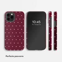 Selencia Vivid Backcover Apple iPhone 12 (Pro) - Happy Dots Burgundy