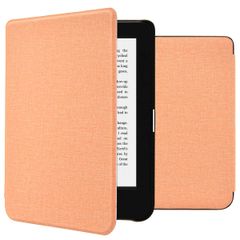 imoshion Canvas Sleepcover Bookcase Kobo Clara 2E / Tolino Shine 4 - Peach