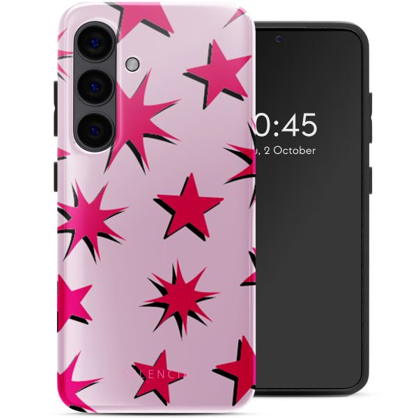 Selencia Vivid Tough Backcover Samsung Galaxy S24 - Stars Rubine Red Light Pink