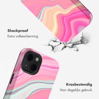 Selencia Vivid Tough Backcover met MagSafe iPhone 13 - Pastel Lipstick Marble