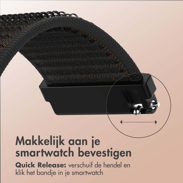 imoshion Nylon bandje klittenband - Universeel 20 mm aansluiting - Zwart