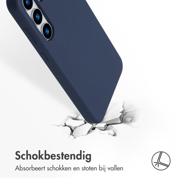 Accezz Liquid Silicone Backcover met MagSafe Samsung Galaxy S25 Plus - Donkerblauw