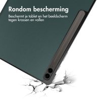 imoshion Trifold Bookcase Samsung Galaxy Tab S10 Plus / Tab S9 FE Plus / Tab S9 Plus - Donkergroen