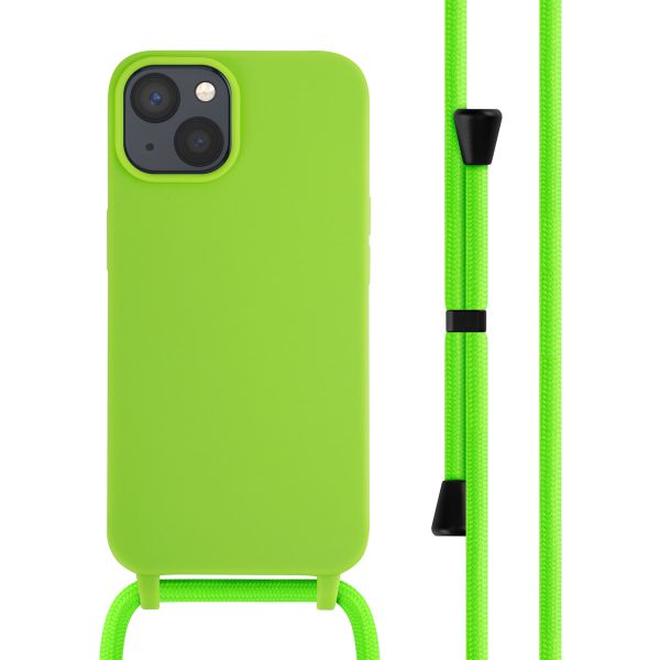 imoshion Siliconen hoesje met koord iPhone 14 - Fluor Groen