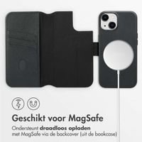 Accezz Leather Bookcase 2-in-1 met MagSafe iPhone 14 - Onyx Black