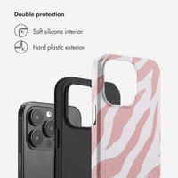 Selencia Vivid Back Cover Apple iPhone 14 Pro Max - Colourful Zebra Old Pink