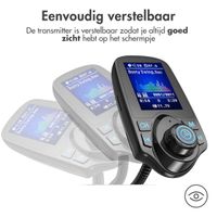 imoshion FM Transmitter met scherm, USB-C poort & Quick Charge - Zwart