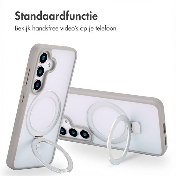 Accezz Ring Stand Backcover met MagSafe Samsung Galaxy S25 Plus - Grijs