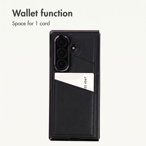 imoshion Faux Leather MagSafe Back Cover with Card Holder Samsung Galaxy Z Fold 8 Ultra - Black