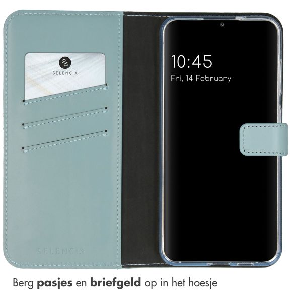 Selencia Echt Leren Bookcase Samsung Galaxy S24 Plus - Air Blue