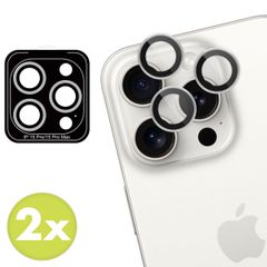 imoshion 2 Pack Camera lens protector Apple iPhone 15 Pro / 15 Pro Max - White Titanium