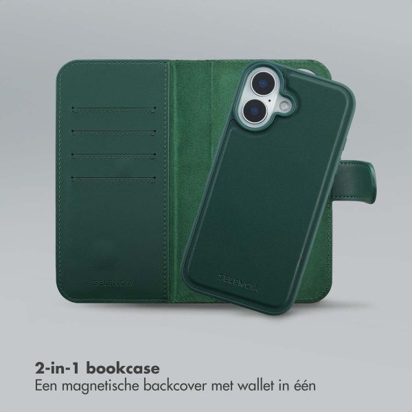 Selencia Olyn Uitneembare Bookcase met MagSafe Apple iPhone 16 - Groen