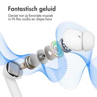 imoshion Aura Pro In-Earbuds - Draadloze oordopjes - Bluetooth draadloze oortjes - Met ANC noise cancelling functie - Wit