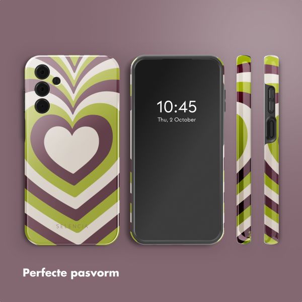 Selencia Vivid Backcover Samsung Galaxy A15 (5G) - Double Hearts Plum Fern