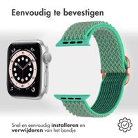 imoshion Elastisch nylonbandje Apple Watch Series 1 t/m 9 / SE (38/40/41 mm) | Series 10 / 11 (42 mm) - Turquoise
