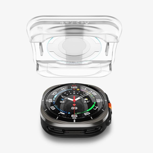 Spigen EZ FIT Glas.tR Screenprotector met applicator Samsung Galaxy Watch Ultra - Transparant