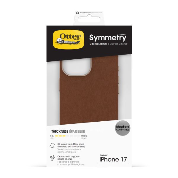 OtterBox Symmetry Cactus leren Backcover met MagSafe Apple iPhone 17 - Desert Sadle
