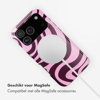 Selencia Vivid Backcover met MagSafe Apple iPhone 17 Pro - Wavy Swirl Pink Plum