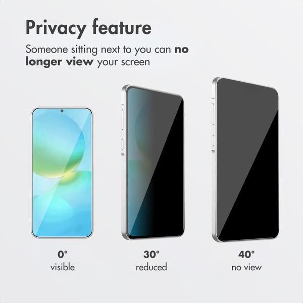 Accezz Privacy Tempered Glass Screen Protector + Applicator Samsung Galaxy A37 (5G)