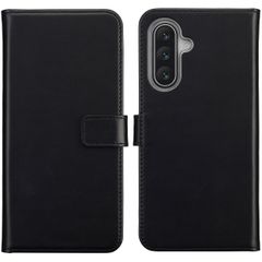 Selencia Echt Leren Bookcase Samsung Galaxy A17 - Zwart