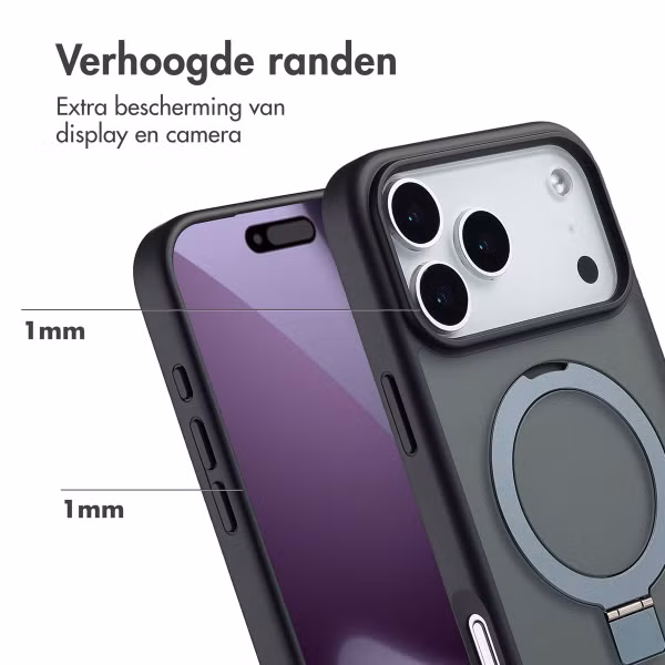 Accezz Ring Stand Backcover met MagSafe Apple iPhone 17 Pro Max - Zwart