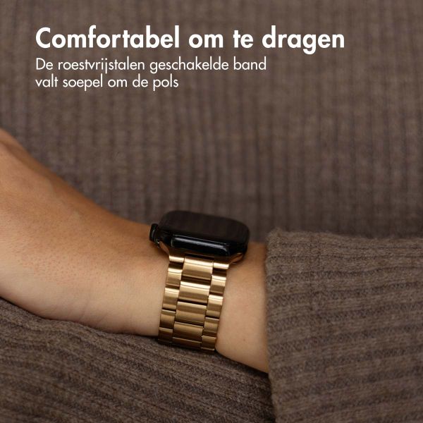 imoshion Stalen bandje Apple Watch Series 1 t/m 9 / SE (38/40/41 mm) | Series 10 / 11 (42 mm) - Goud