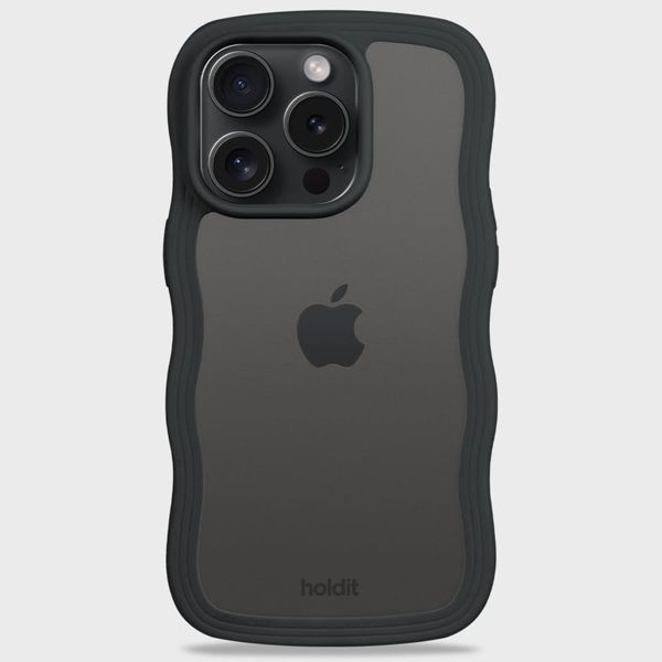 Holdit Wavy Case iPhone 14 Pro Max - Black / Transparent