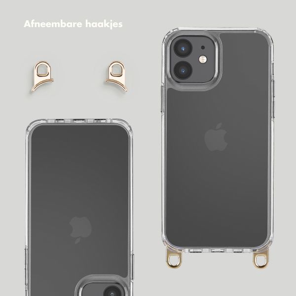 Selencia Backcover met afneembare haakjes Apple iPhone 12 (Pro) - Transparant
