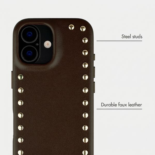 Selencia Studs Back Cover with MagSafe Apple iPhone 17 - Cacao Crush