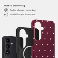 Selencia Vivid Backcover met MagSafe Samsung Galaxy S26 - Happy Dots Burgundy
