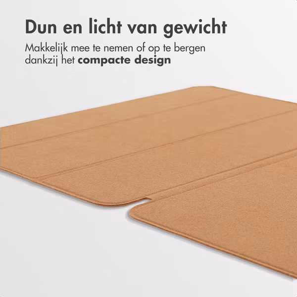 Accezz Leather Trifold Bookcase Apple iPad Pro 11 (2025) M5 / (2024) M4 - Cognac