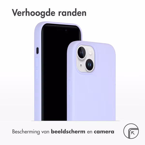 Accezz Liquid Silicone Backcover Apple iPhone 15 - Paars