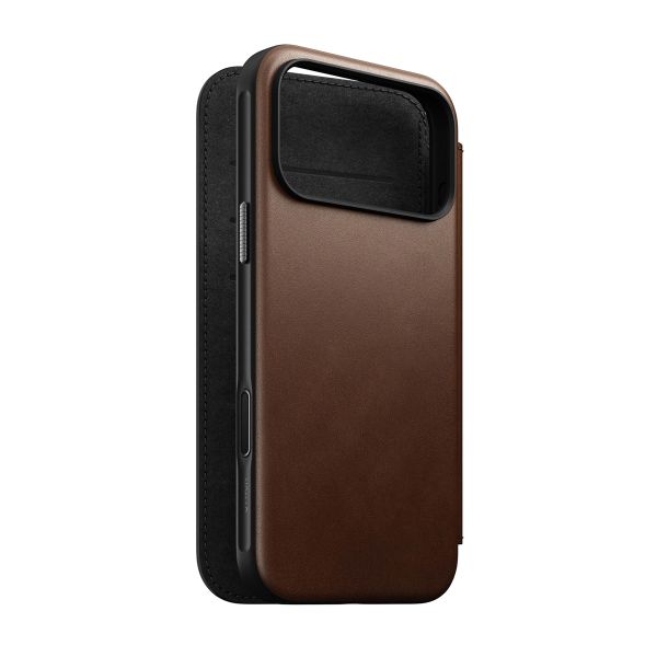 Nomad Modern Leather FolioBookcase Apple iPhone 17 Pro Max - Bruin