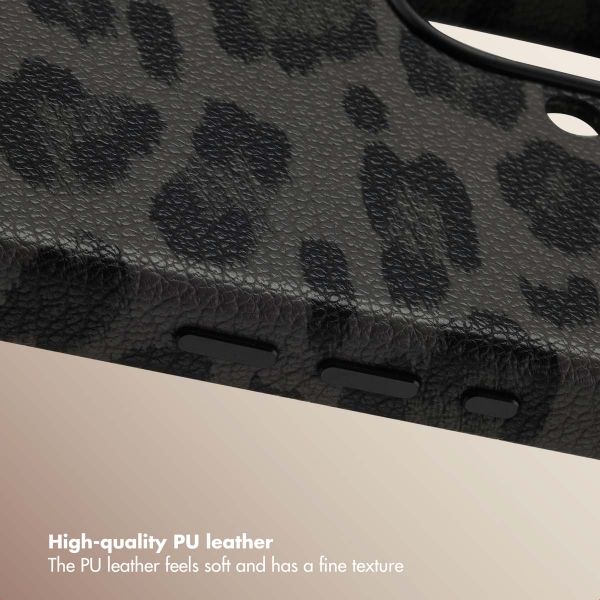Selencia Sabi Back Cover Panther Print with MagSafe Apple iPhone 17 - Midnight Black