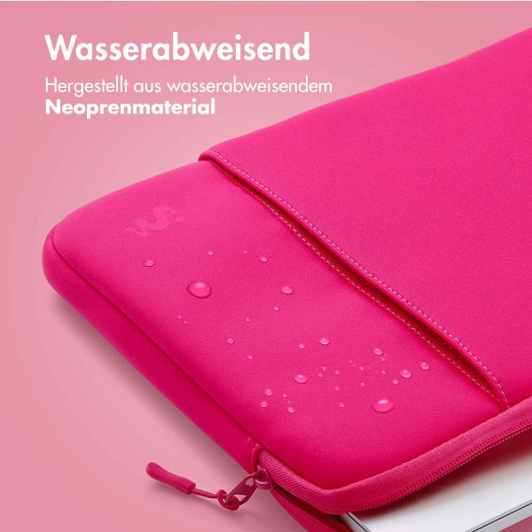 imoshion Laptop hoes 13 inch - Laptopsleeve met vak - Hot Pink