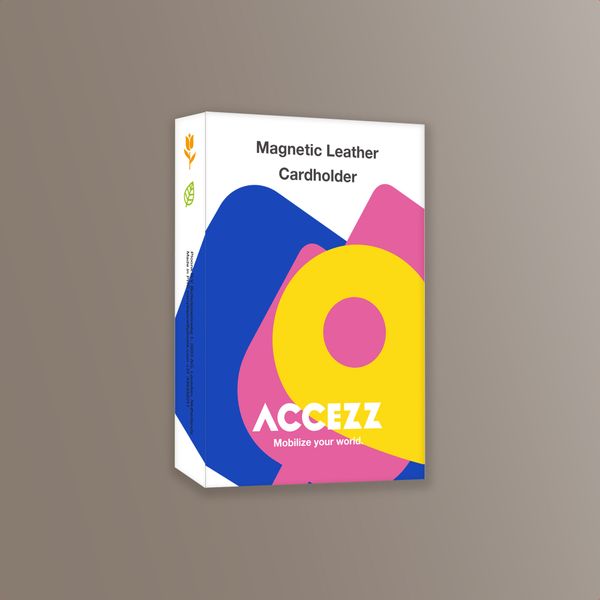 Accezz Magnetische Leren Kaarthouder - Geschikt voor Apple Find My - Coffee Brown