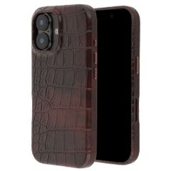Selencia Croco Backcover met MagSafe Apple iPhone 17 - Choco Brown