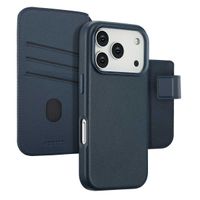 Accezz 2-in-1 Leather Bookcase with MagSafe Apple iPhone 17 Pro - Nightfall Blue