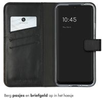 Selencia Echt Leren Bookcase Samsung Galaxy A34 (5G) - Zwart