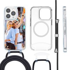 Ontwerp je eigen MagSafe Backcover met afneembaar koord voor de Apple iPhone 13 Pro - Transparant