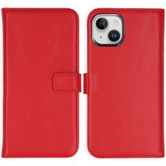 Selencia Genuine Leather Book Case Apple iPhone 15 - Red