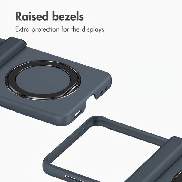 Accezz Colour Back Cover with MagSafe and Ring Stand Samsung Galaxy Z Flip 8 - Dark Blue