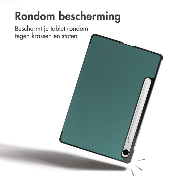 imoshion Trifold Bookcase Samsung Galaxy Tab S10 FE Plus - Donkergroen